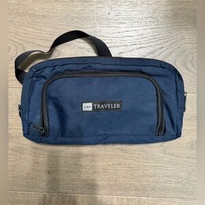 L.L. Bean Vintage Traveler Navy Blue Fanny Pack